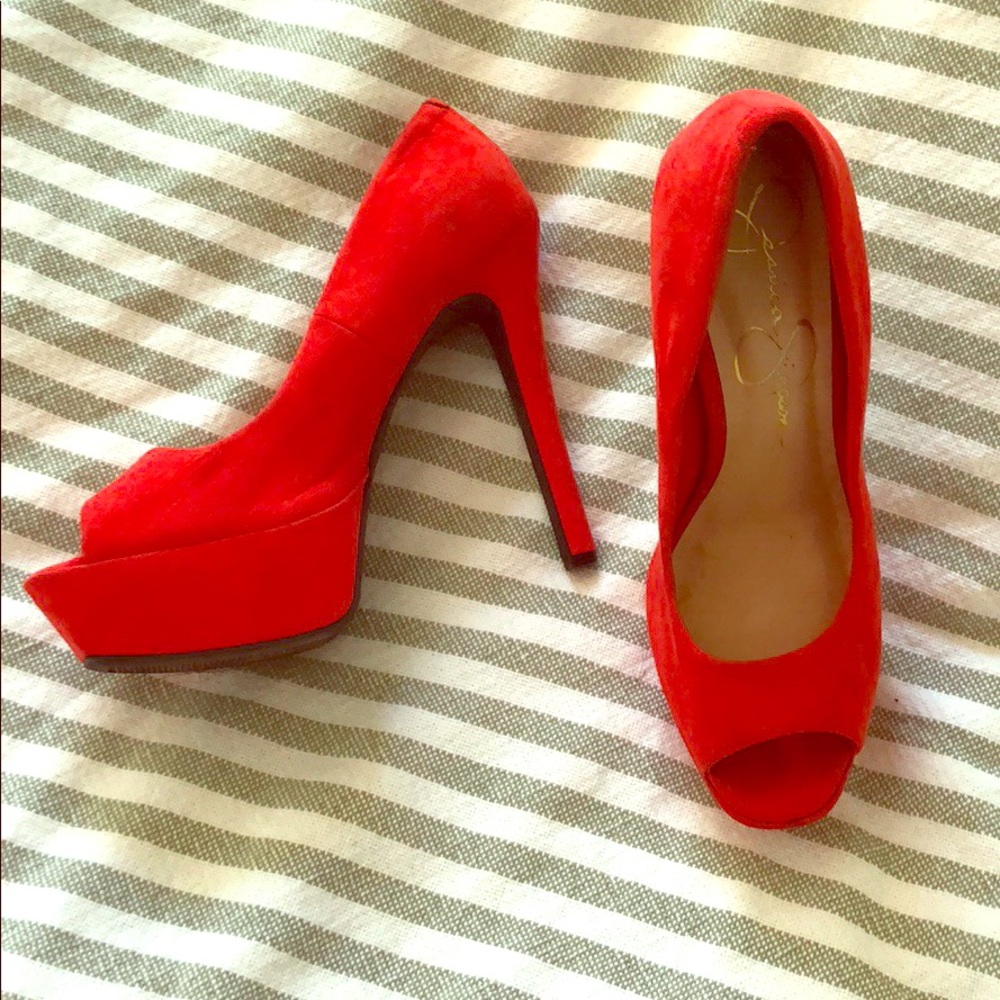 Jessica Simpson Platform Peep Toe Heel